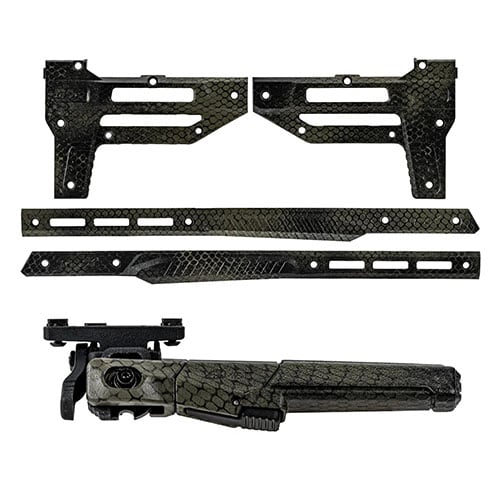 Få en unik, feltklar rifle med MDT's Limited Edition ODG ORYX Bipod og M-LOK sidepaneler, som gir enkel montering av tilbehør og rask, ensidig kontroll.